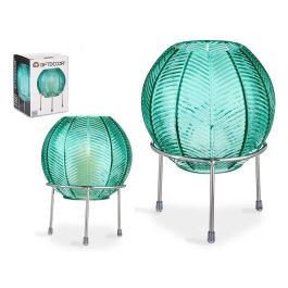 Jarrón Bola Cristal Azul con Base Metal Plata Giftdecor 14.5x19.5x14.5 cm (8 Unidades) Precio: 77.50000027. SKU: S3609635