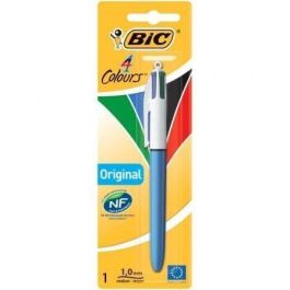Caja de Bolígrafos de Tinta de Aceite Retráctil Bic 4 Colours Original 802077/ 1 unidad/ 4 Colores de Tinta/ Cuerpo Color Azul Precio: 6.95000042. SKU: B1GFDYHAYT