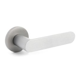 Jandel Modelo Shape 1320 Ø50 Juego de Manivelas con Roseta de Aluminio Acabado Cromo Satinado, Perfil Ultrafino 5mm