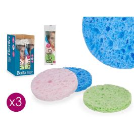 Set 3 Esponjas Desmaquillantes Berilo - Azul, Rosa, Verde - 23x8 cm (38 Unidades) Precio: 24.58999994. SKU: B1CSY84RDP