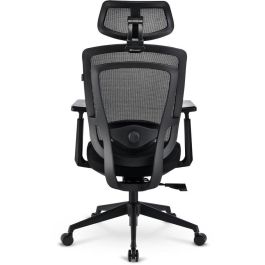 Sharkoon OfficePal C20 Silla de Oficina Ergonómica con Respaldo de Malla y Asiento Acolchado de Tela Negra