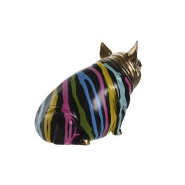 DKD Home Decor Figura Cerdito Resina Multicolor Dorado 10.5 x 18.5 x 14 cm