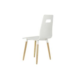 Silla Moderno DKD Home Decor Blanco Marron Claro 50 x 88 x 43 cm