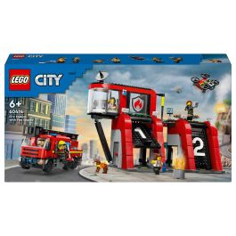 LEGO 60414 Estación de Bomberos y Camión de Bomberos, Figura de Perro de Juguete y 5 Minifiguras, Regalo Infantil Precio: 91.95000056. SKU: B1KFVBG9PJ