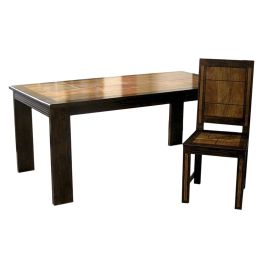 Mesa de Comedor DKD Home Decor Marrón oscuro Acacia (180 x 90 x 76 cm)