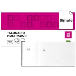 Talonario Liderpapel Mostrador 50x110 mm Tl09 Blanco Con Matriz 20 unidades