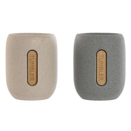 DKD Home Decor Vaso Básico Dolomita Crema Gris (2 Unidades) Apto Lavavajillas 7x11x8.5 cm Precio: 11.88999966. SKU: B17WC3B3DX
