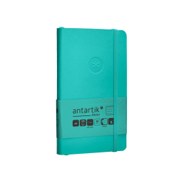Antartik Cuaderno A6 Tapa Blanda Rayas Turquesa 100 Hojas 80 gr FSC