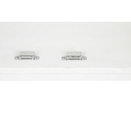 DKD Home Decor Estantería Moderna Blanca de Madera Mango y Metal con 2 Puertas y 6 Estantes Hecha a Mano 90x40x180 cm