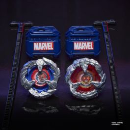 Hasbro HASG1690ES0 Beyblade X Multipack Top Capitán América 4-70 GB vs. Hulk Rojo 1-80 GB, a partir de 8 años