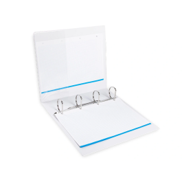 Liderpapel Carpeta Canguro 4 Anillas Mixtas 55mm A4 Plástico Color Blanco