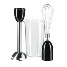 Continental Edison CEHB01 Licuadora de inmersión manual 400W, eje metal, función Turbo, vaso 550ml, batidor - Negro