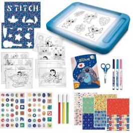 Color Baby Mesa de Dibujo Infantil de Stitch con Luz y Accesorios para Niños de 5 Años en Adelante. Material Plástico, Requiere 4 Pilas AA