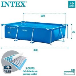 Piscina Desmontable Intex Rectangular 3834 L (300 x 200 x 75 cm)