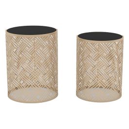 Mesita Auxiliar Glam DKD Home Decor Dorado Negro 42 x 55 x 42 cm Set de 2 Precio: 156.50000003. SKU: S3040548