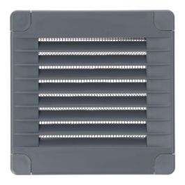 Rejilla ventilación cuadrada con tapones y mosquitera 100x100x7mm abs gris Precio: 3.50000002. SKU: B1A8F4HMMZ