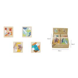 DKD Home Decor Juguete Kids Puzzle de Madera Multicolor - Set de 24 Unidades, Surtido Aleatorio, 13x13x1 cm