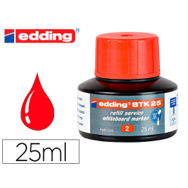 Edding BTK-25 Tinta Recambio Rotulador Pizarra Blanca Color Rojo Bote 25 ml Precio: 5.94999955. SKU: B1KFETLCW8
