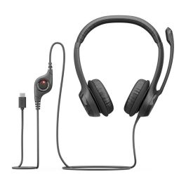 Logitech H390 Auriculares USB-C para PC/Portátil, Micrófono con Supresión de Ruido, Negro, Conexión por Cable