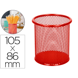 Q-connect Cubilete Portalapices Rojo Metal Redondo Rejilla Diametro 86 mm Alto 105 mm Precio: 4.49999968. SKU: BIX24222