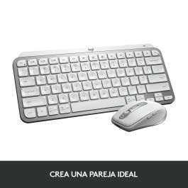 Logitech MX Keys Mini Teclado Inalámbrico Gris Pálido - Teclas Esféricas Cóncavas, Retroiluminación Inteligente, Bluetooth