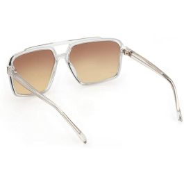 Guess Gafas GU00076 26F 140 mm Gafas de Sol para Hombre Navigator Montura Cristalina Marrón Degradado Ancho Puente 15 mm Calibre Cristal 61 mm