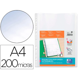 Oxford Funda Multitaladro 11 Pp Cristal A4 200 Micras Gran Capacidad Extra Blister 10 Fundas Precio: 12.50000059. SKU: S8404810