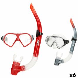 Gafas de Buceo con Tubo AquaSport Rojo Gris (6 Unidades) Precio: 65.49999951. SKU: B1FF5EJPK4