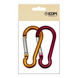 Edm Mosquetón Msq04 Aluminio, 7 x 70 mm, 2 Unidades, Colores Surtidos