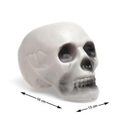 Calavera Decorativa Gris de Halloween 16x13 cm para Mesas y Estanterías - Ambiente Misterioso para Fiestas Precio: 1.49999949. SKU: B18GZETRDS