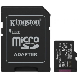 MICROSD KINGSTON 64GB CL10 CANVAS SELECT PLUS + ADAPTADOR Precio: 8.49999953. SKU: B16ESHVF6M