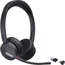Yealink BH70 Dual UC Auriculares Bluetooth Inalámbricos para Oficina/Centro de Llamadas, Binaurales Supraaurales, Doble Conectividad USB-C/A, Negro
