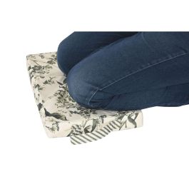 DKD Home Decor Green leaves Cojín Suelo Terraza y Jardín 40x25x4 cm Poliéster Crudo Verde