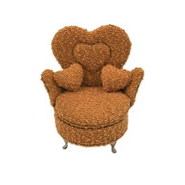 Caja-Joyero Versa Mostaza Poliéster Metal Espejo Madera MDF 12 x 19 x 18 cm Sillón