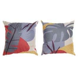 DKD Home Decor Cojín Decorativo Tropical Poliéster Multicolor 450g 45x45 cm con Cremallera - Pack de 4 Unidades Precio: 27.05076. SKU: B1FHTGELLA