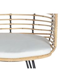 Giner y Colomer - Lote de 2 Sillas de Rattán y Metal Natural con Cojín, 48 x 48 cm