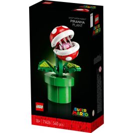 LEGO 71426 Super Mario Planta Piraña: Figura Articulada con Tubo y 2 Piezas, Modelo para Adultos