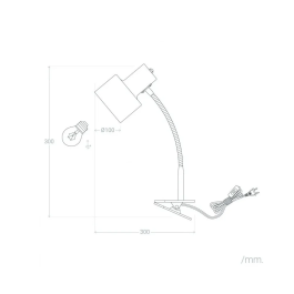 Lámpara de Mesa Flexo Escritorio Acero Pinza Secunderabad [SKD-T1004]