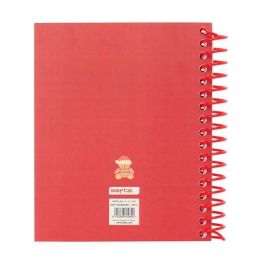 Safta Bloc A6 Osito Rojo Felices Fiestas, 120 Hojas, 11,8x14,6 cm