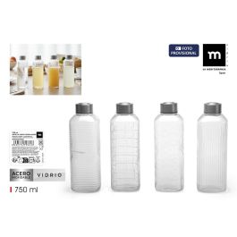 Inde Botella de Vidrio Transparente 750 ml con Tapa de Acero La Mediterránea 7.7 x 7.7 x 21 cm Precio: 50.88000027. SKU: B17F6KVW8G