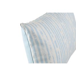 DKD Home Decor Cojín Decorativo Mediterráneo Azul Blanco de Poliéster con Rayas | Colección Sea Breeze, Medidas 50x30x15 cm DKD Home Decor Cojín Decorativo Mediterráneo Azul Blanco de Poliéster con Rayas | Colección Sea Breeze, Medidas 50x30x15 cm