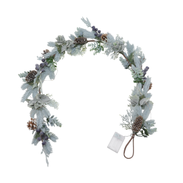 DKD Home Decor Guirnalda de Navidad Alpina de PVC con 40 Leds, 150 cm, Colores Verde y Lila (2 Unidades), con 3 Pilas AA Precio: 51.49999943. SKU: B17RVB9HA6