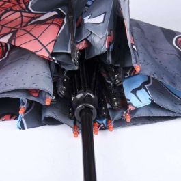 Cerdá Spiderman Paraguas Manual Plegable Escolar 50 cm para Niños y Niñas de 2 a 8 años. 100% Poliéster Resistente