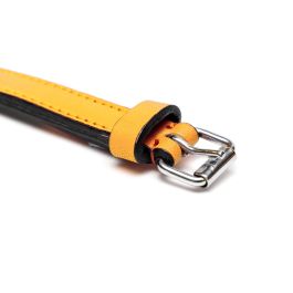 Gloria Collar Piel Acolchado 30 cm x 15 mm Amarillo