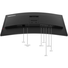 Lenovo ThinkVision T34WD-40 Monitor 86,36cm 34 Pulgadas 3440x1440 Curved VA 120Hz USB-C 96W