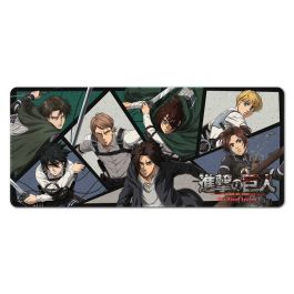 ERIK Alfombrilla Gaming Attack on Titan, 80x35cm, Superficie Textil Impermeable, Base Antideslizante