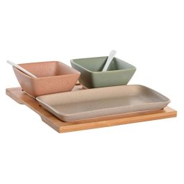 Aperitivo Scandi DKD Home Decor Multicolor 23.5 x 1.5 x 24 cm Set de 6