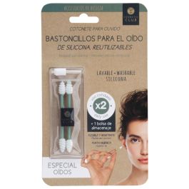 Cosmetic Club Juego de 2 Bastoncillos de Oído Reutilizables de Silicona para Uso Cotidiano