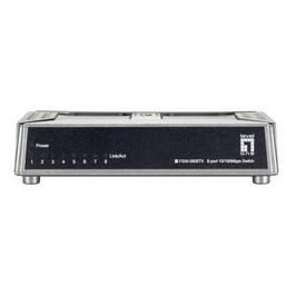 LevelOne FSW-0808TX Switch Fast Ethernet de 8 Puertos No Administrado, 10/100 Mbps, Full Duplex, Gris