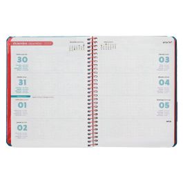 Agenda Espiral Antartik Bold A6 2025 Semana Vista Color Azul Papel 80 gr